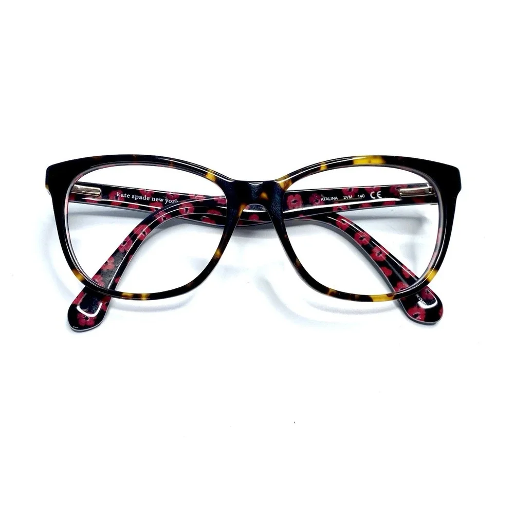 Kate Spade Brown Tortoise Cat Eye Floral Interior Glasses Atalina 2VM 51 16 140